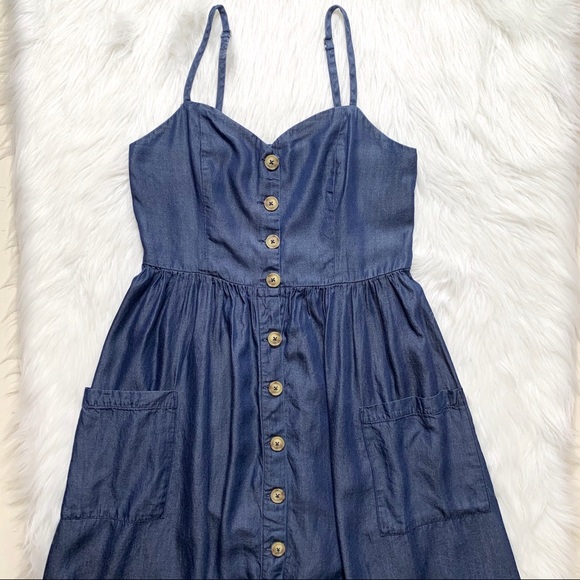 SOLD-Urban Outfitters Chambray Maxi Dress - Picture 6 of 9